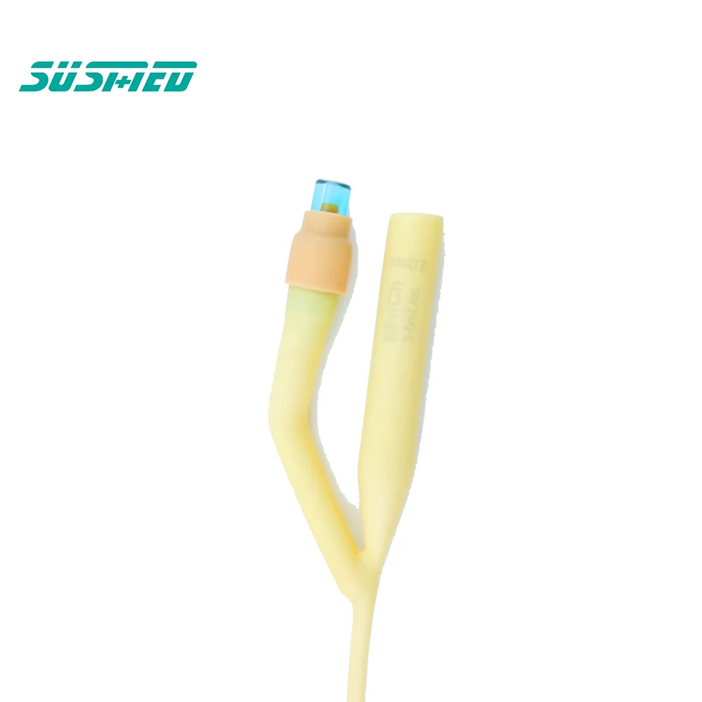 2-way single-use Medical disposable latex foley catheter with urethral balloon silicone coated pediatric foley catheter
