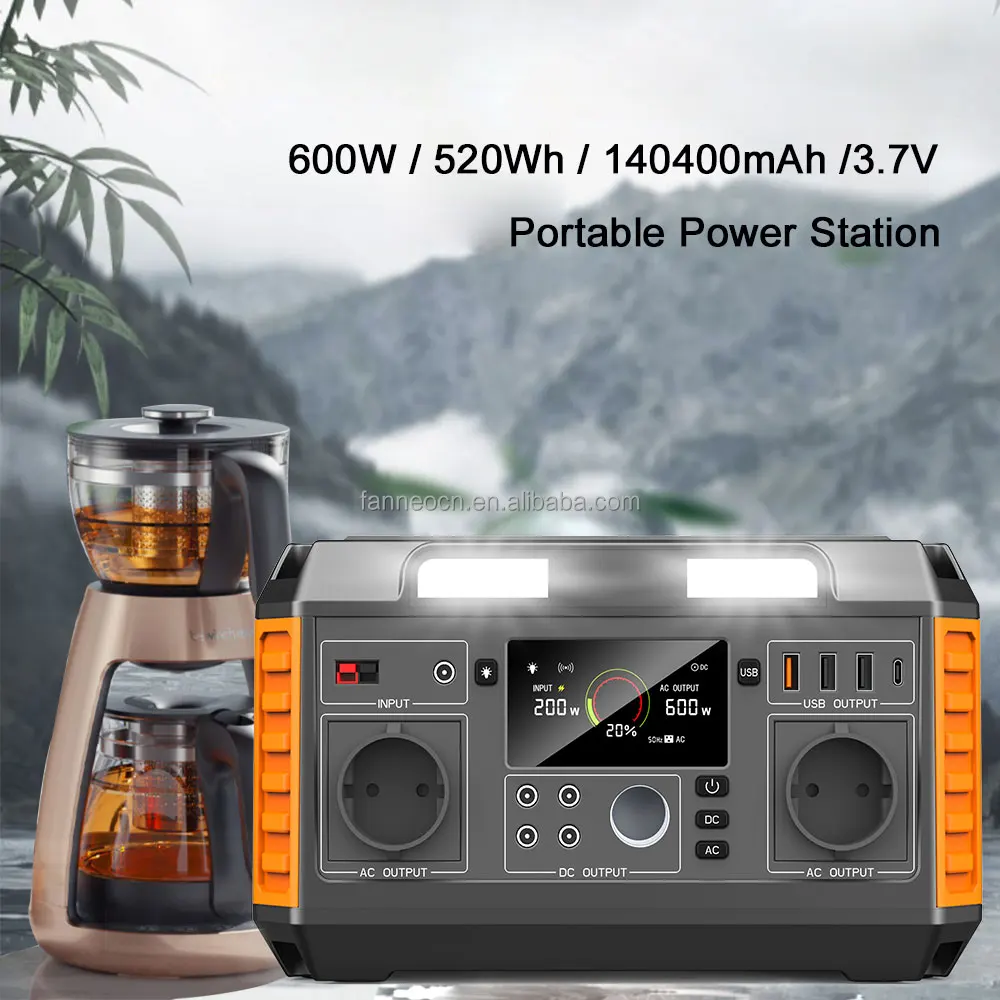 140400mAh 3.7V 520Wh 600W Mobile Power Station