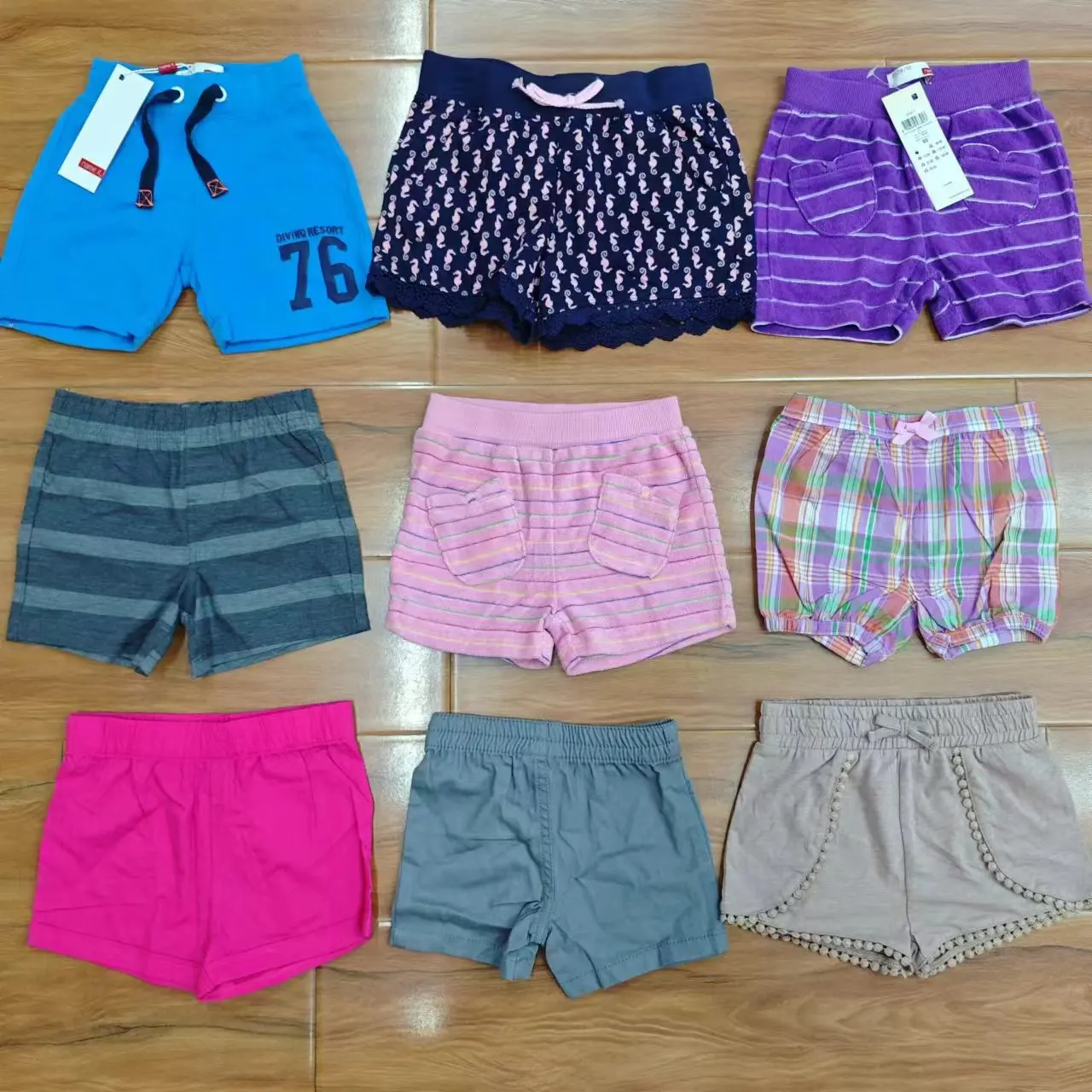 Leftover Wholesale shorts Mixed Cotton New Born Infant Baby Boys Girls Overrun Clothes Pants cheap denim jeans