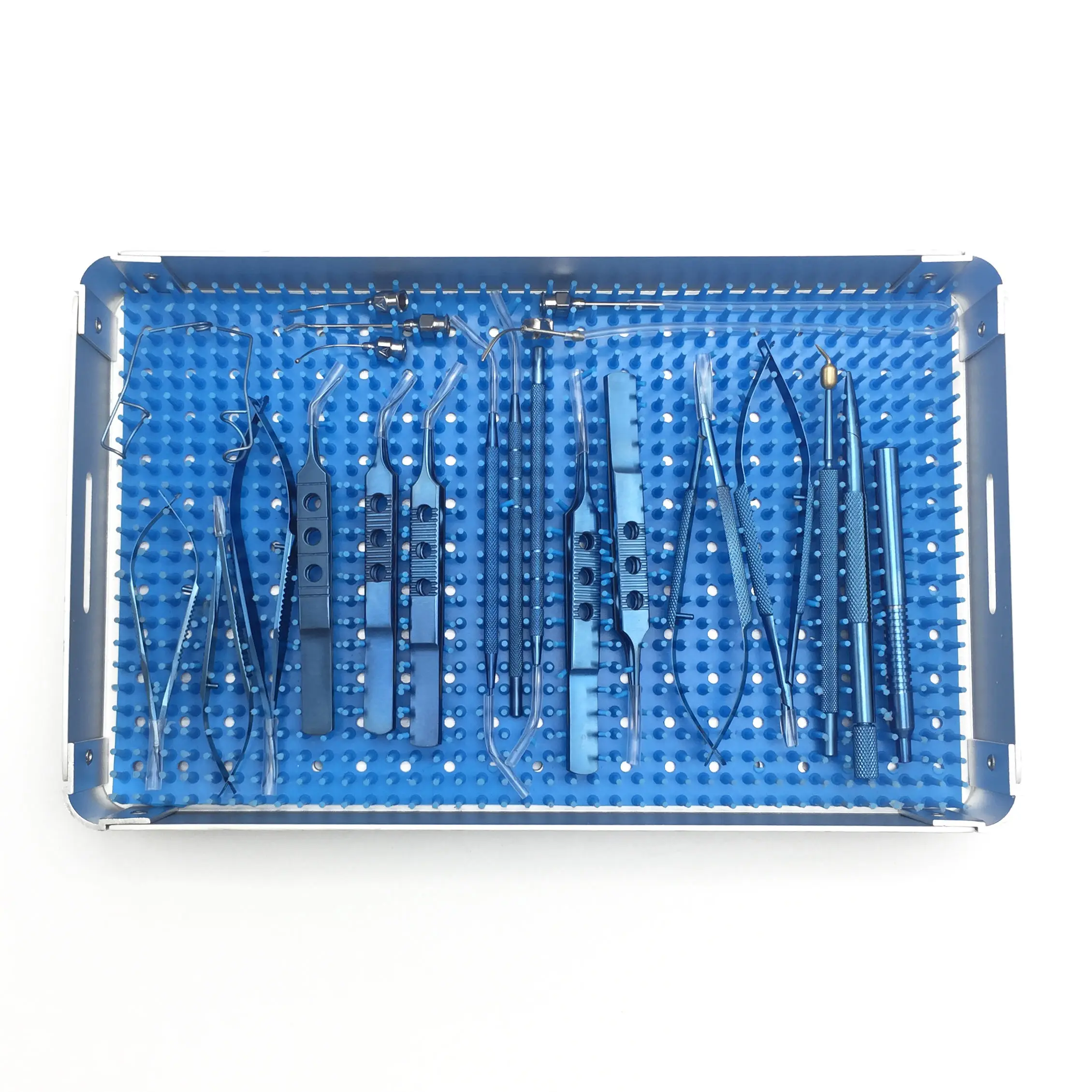 factory price 2lpcs Titanium Alloycataract Ophthalmic instrument With Aluminium Sterilitation Tray