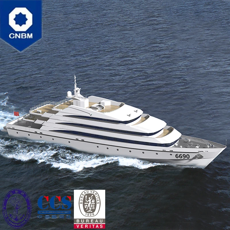
219ft 550 Seats Steel Aluminum Composite Luxury Sightseeing Tour Ship Fast Passenger Boat Ferry for Sale 