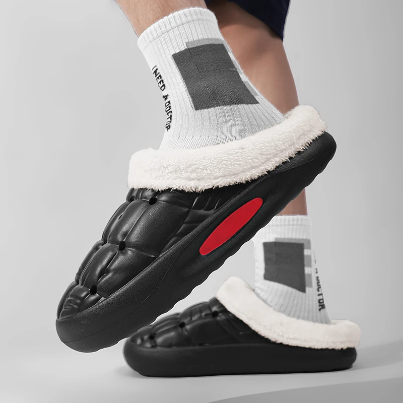 2023 New Cotton Slippers Indoor and Outdoor Lazy Shoes Fashion Versatile Couples Thickened Cotton Slippers