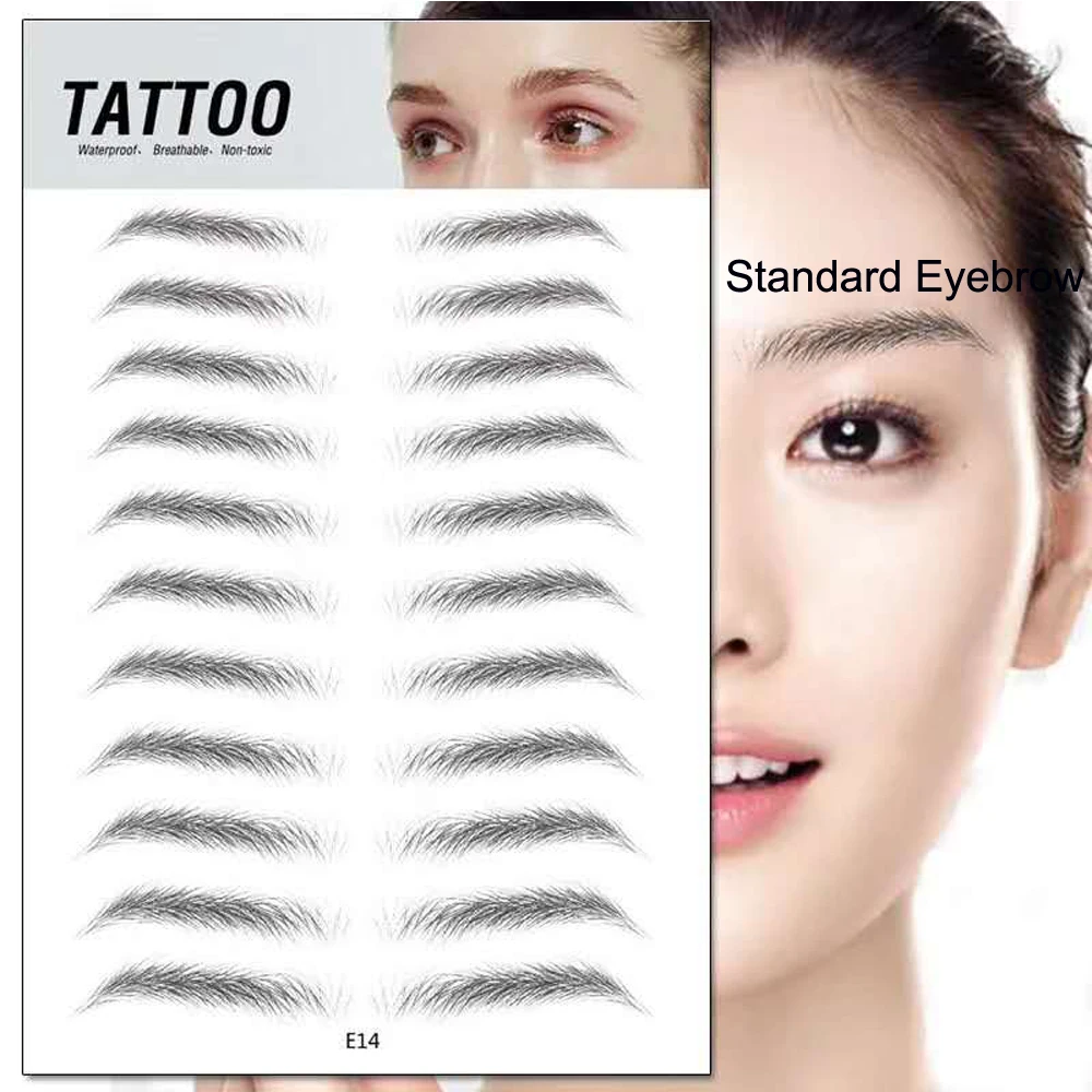 3D Disposable Simulation Brow Stamp Transfer Temporary Eyebrow Tattoo Sticker For Microblading Training