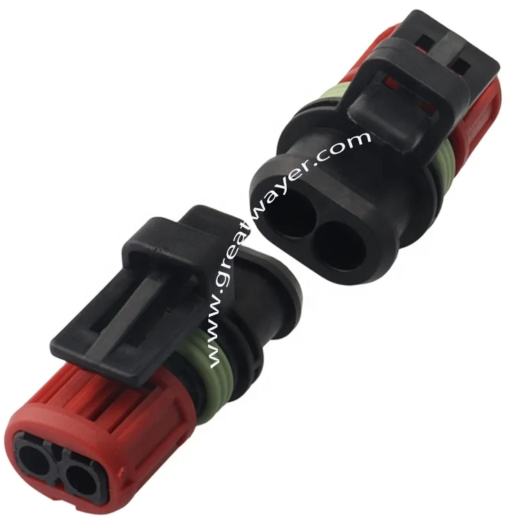 1337245-3 2 pin Tyco AMP female Waterproof auto connectors Fuel Injection Connector