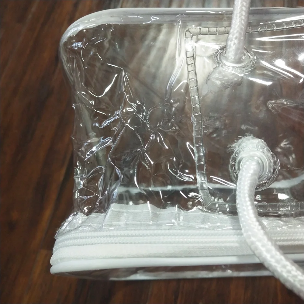 Clear PVC Zipper Blanket Packaging Bags with Handle Carried Bed Sheet Pillow Bag