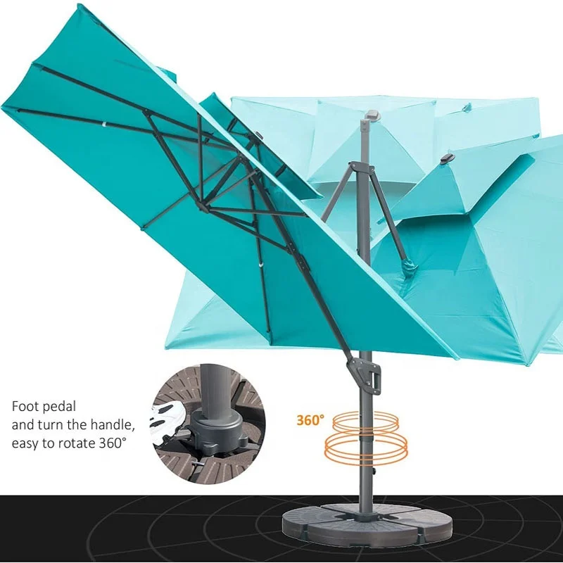 2021 garden umbrella color customizable outdoor sunshade with skylight