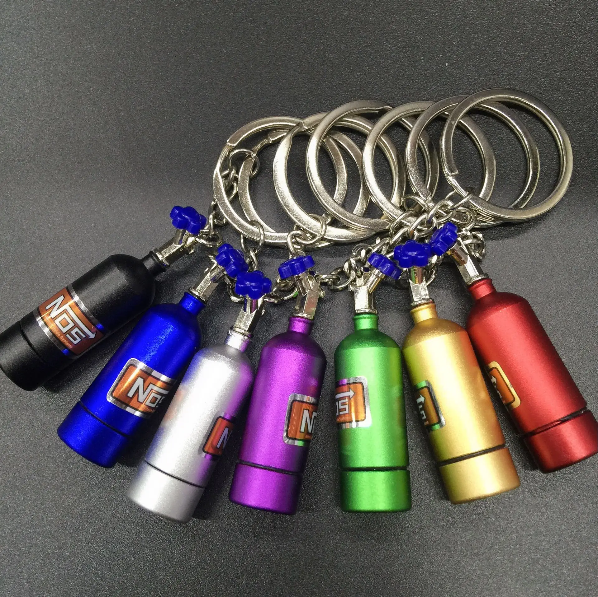 Keyfob Box Storage Advertising Gift Turbo Keychain Creative New Mini Nitrous Bottle Keyring Key Chain Ring