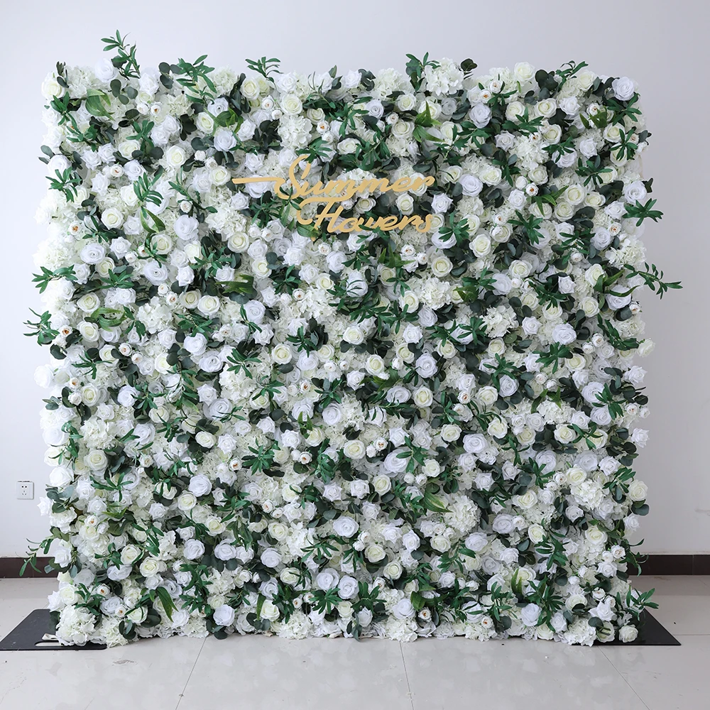 New Design Christmas Background Decoration Spring Style Cloth Back Flower Wall