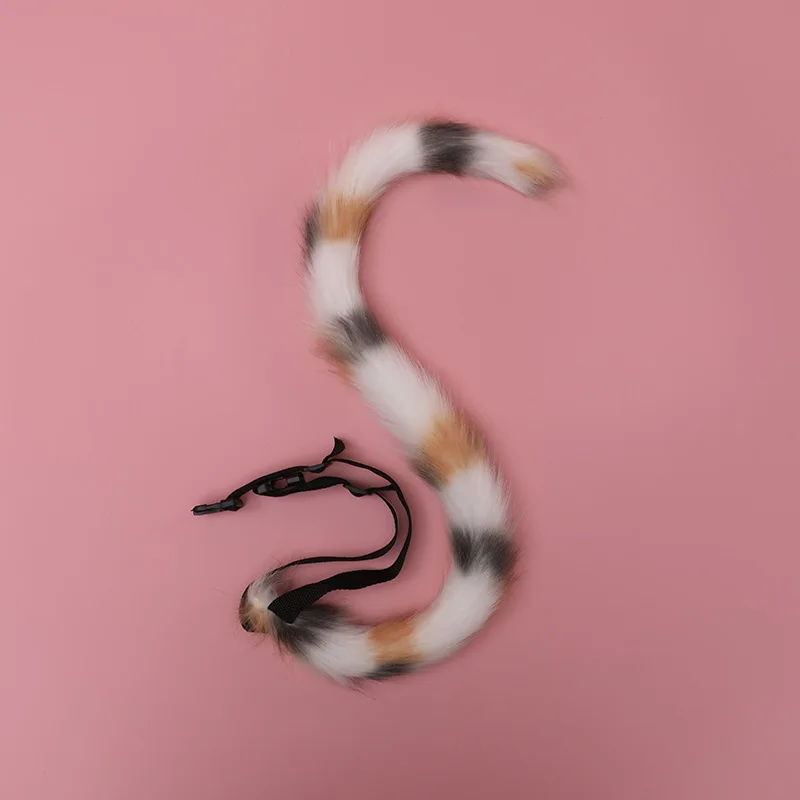 JSFUR Multicolored Cat Tail for Anime Neko Lolita Cosplay Costume