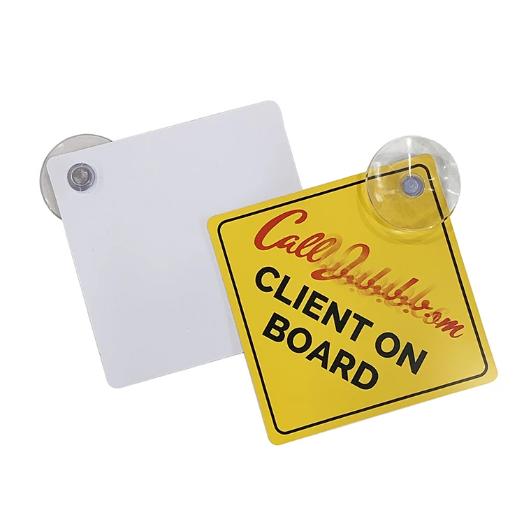 Custom Pvc Baby On Board Car Logo Warning Sign With Suction Cup