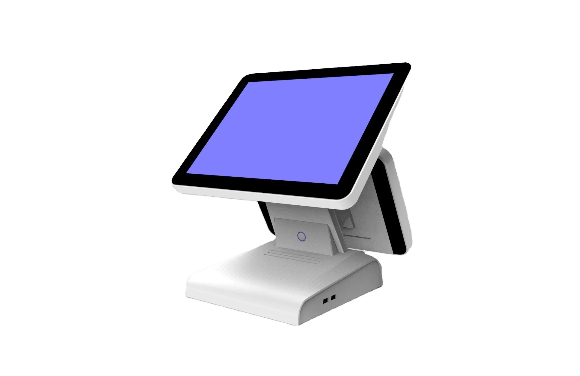 New Arrival Cash Register Aluminum Alloy Pedestal 15.6+11.6 Inch Windows 7/8/10 All In One POS System