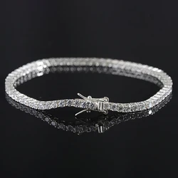 Women Luxury Jewelry  Round 2MM 2.5MM 3MM 4MM 5MM Cubic Zircon Tennis Bracelet 925 silver Diamond Tennis Bracelet