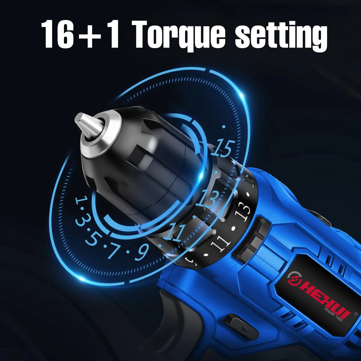 Hehui Portable Electrical 20V Charger Drill Set Original Li-Ion Battery Drilling Machine Wireless Drill