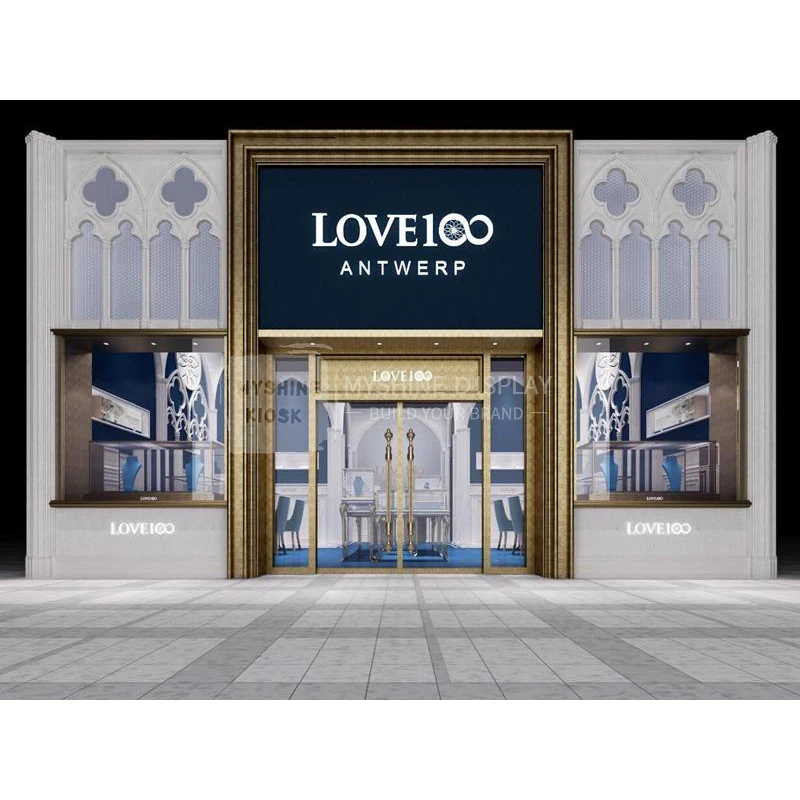 Myshine  Luxury Jewelry Shop Display Counter Store Furniture Jewelry Shop Interior Decoration Design