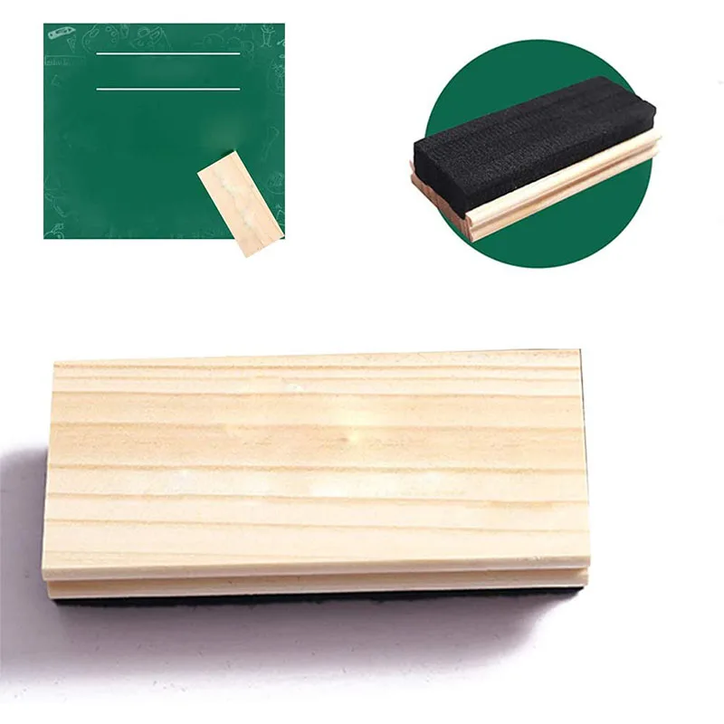Фетровый мел, ластик в стиле кампуса, из сосновой древесины, очиститель для черной доски, гравировочный, в стиле колледжа, подарок «сделай сам»