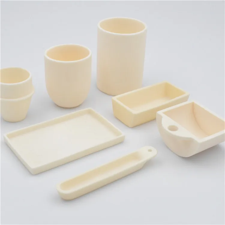 Alumina Ceramic Boat Crucible / For Melting Gold / Steel / Aluminum / Iron / Platinum / Zinc / Copper