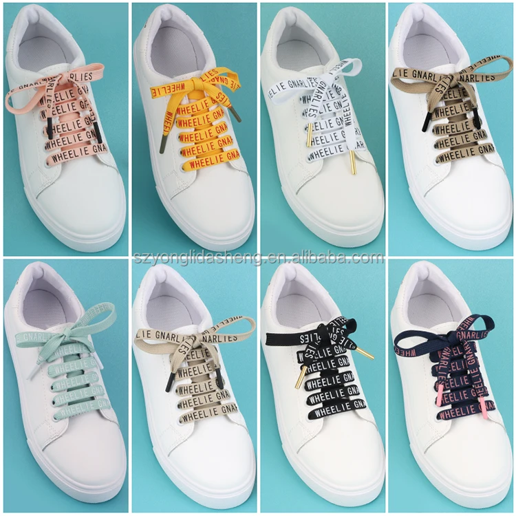 Shoe laces Shoestrings Custom Wholesale Shoelace10mm  Flat Colorful Shoe Lace Rope Sneaker Laces 120cm 140cm Manufacturer