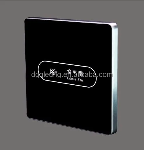 High quality Crystal Glass Panel Touch Switch Hotel dnd Panel switch for Hospital Office Electronic Touch switch