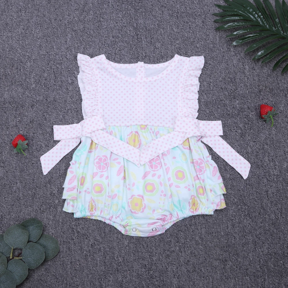 RTS summer baby girl outfit kint cotton fabric baby girls set toddler girls clothing