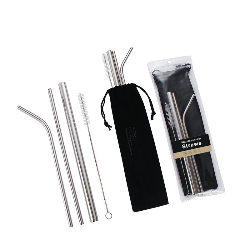 
Eco-friendly Colorful Creative Milk Tea Coffee Drinking Straw 304 Stainless Steel Straw 