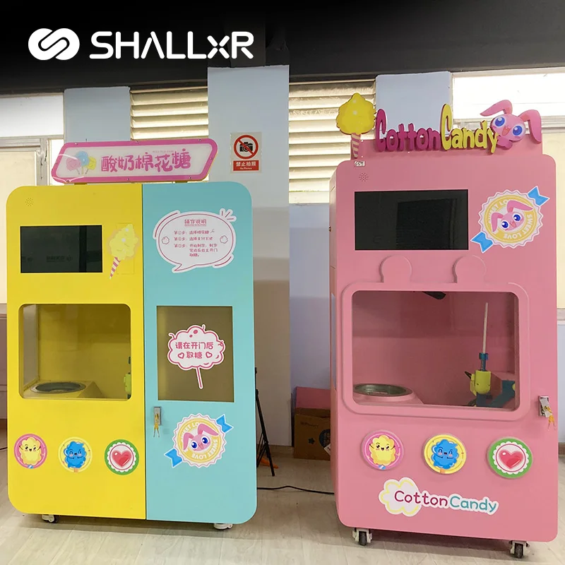 Commercial Custom Design Mini Snack Touchscreen Qr Code Electronics Kids Cotton Candy Food Vending Machine For Usa