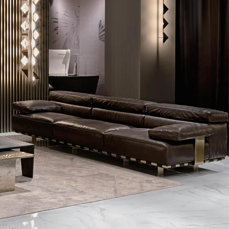 New Design Antique Sofa European Style Classic  big whole house decor leather furniture sofa set living room sofas(old)  garden