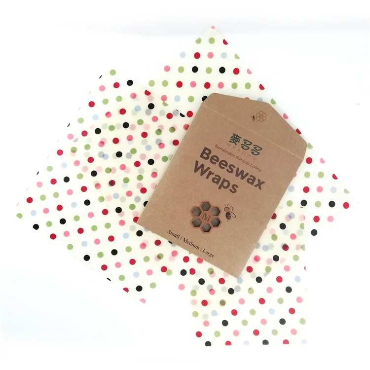 Factory Wholesale Washable Natural Environmentally Friendly Custom Pattern Reusable Beeswax Fresh Cloth