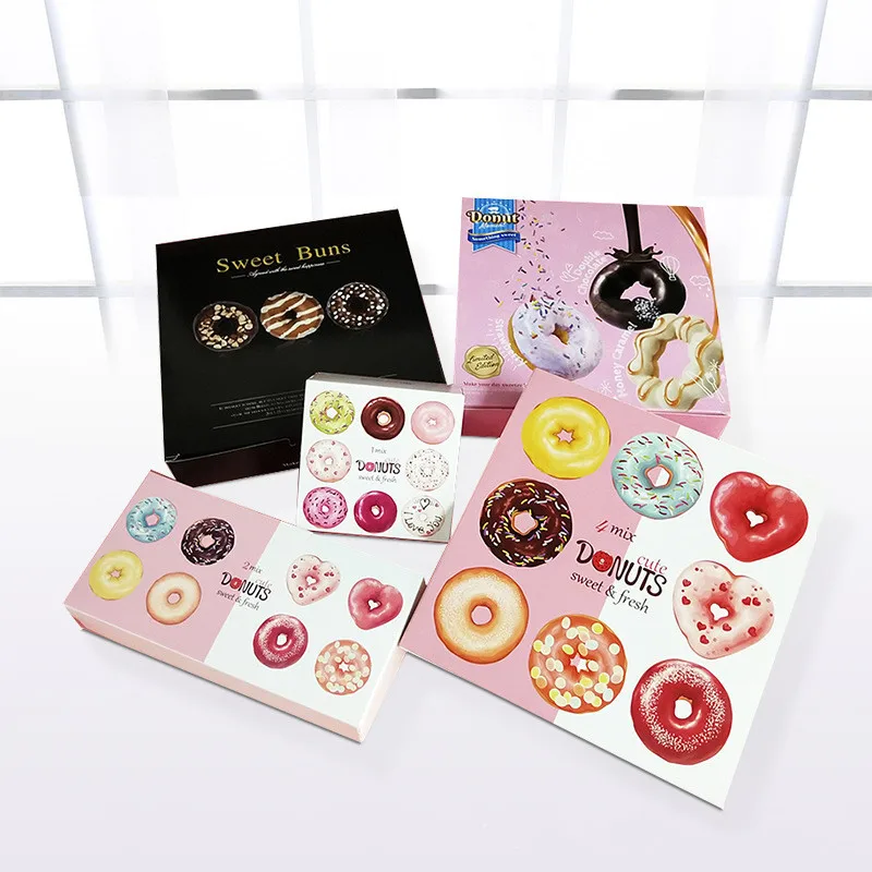 
Custom Wholesale Paper Boxes For Bakery Products Food Gift Boxes Kraft Paper Donut 