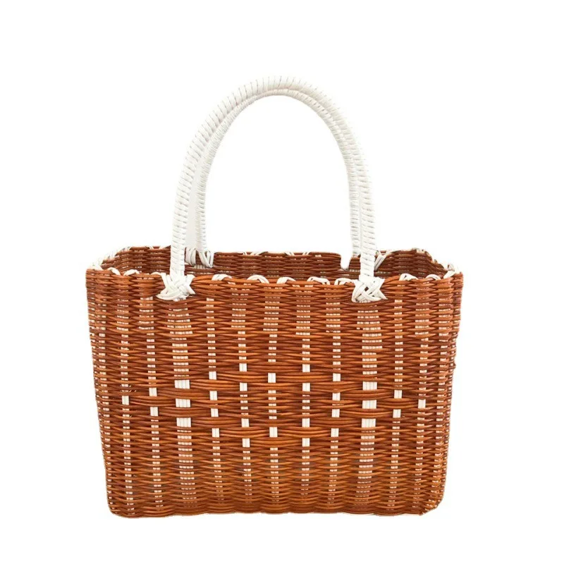 Multifunctional Plastic Waterproof Storage Basket Picnic Basket Woven Basket