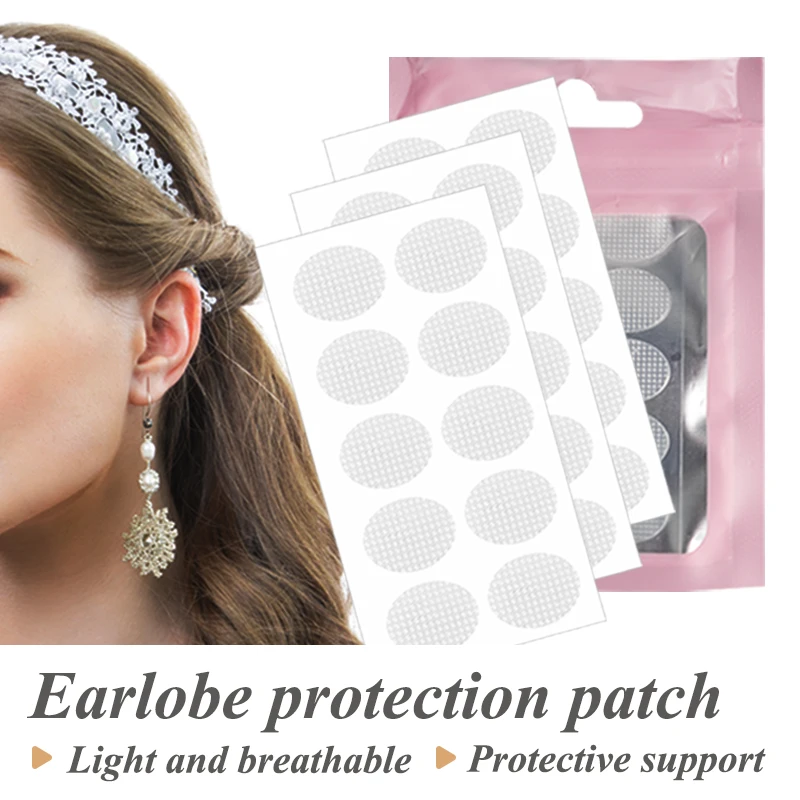 New products ear lobe protectors clear earring support patches ear pads waterproof sticker for extra large earrings