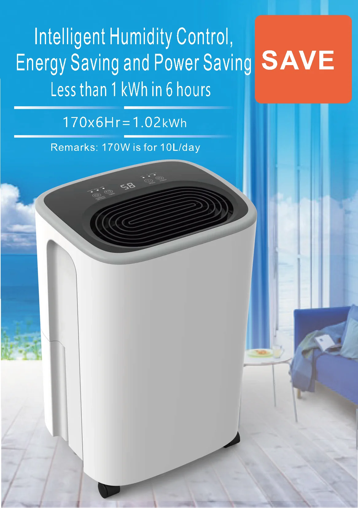 Factory Wholesale Desumidificador WIFI Digital Humidity Display 12L/Day Smart home use small Dehumidifier Dryer