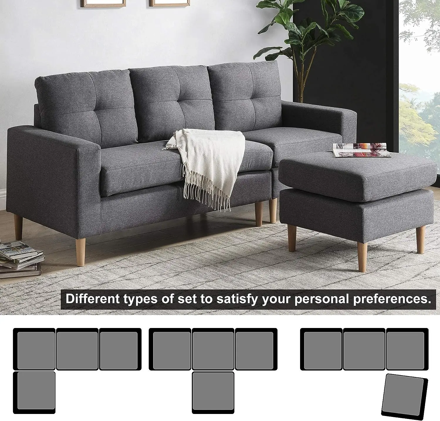 Living Room Furniture Save Space Couch Divan Modern Sofa Cum Bed 3 Seat Folding Multi-function Sofa Bed With Storage