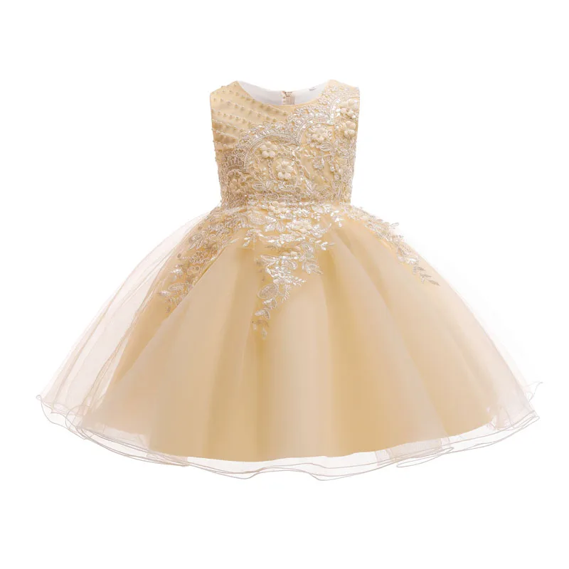 Высококачественное платье для девочек в европейском и американском стиле с цветами белые платья принцессы Первого Святого Причастия
