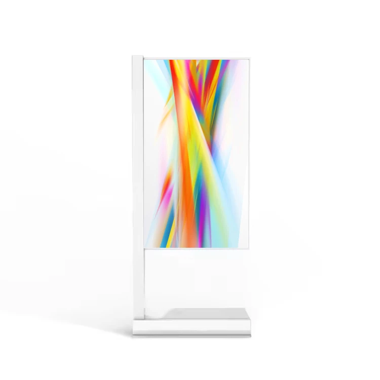 Tv oled touch screen AI artificial intelligence digital person introduces advertising machine transparent oled display