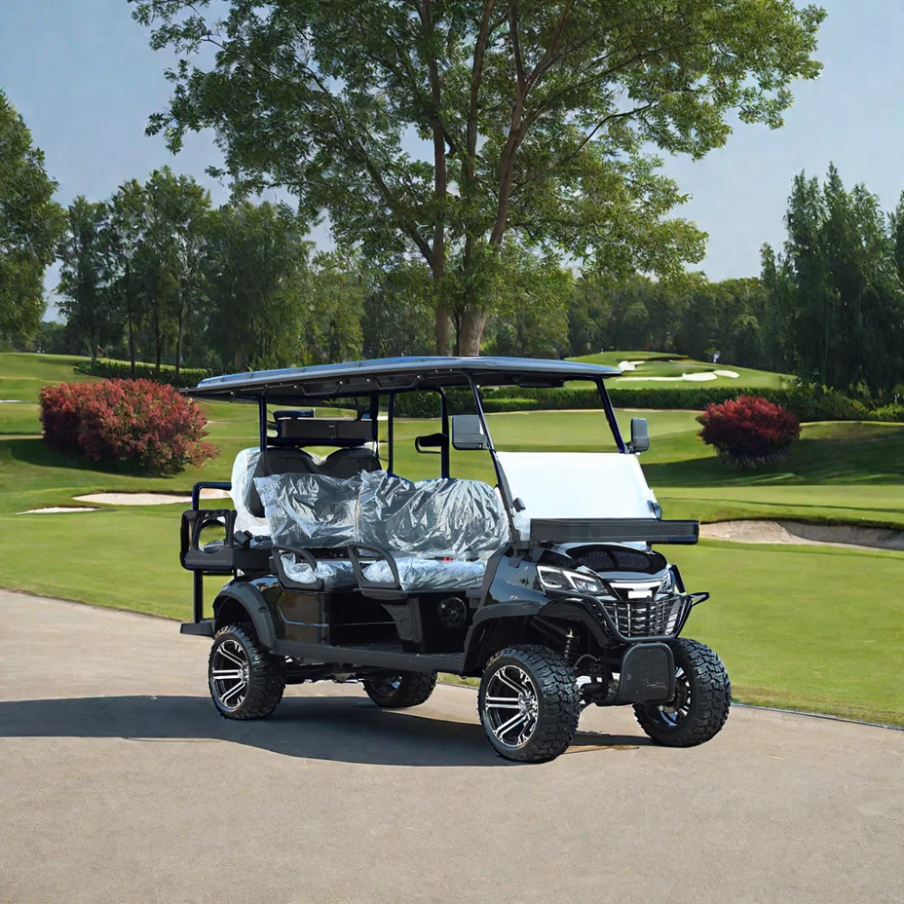 48V Lithium Battery Electric Golf Buggy Off Road Street Legal 6 Person Seater 4 Wheel Electric Club Car Luxury Golf Cart