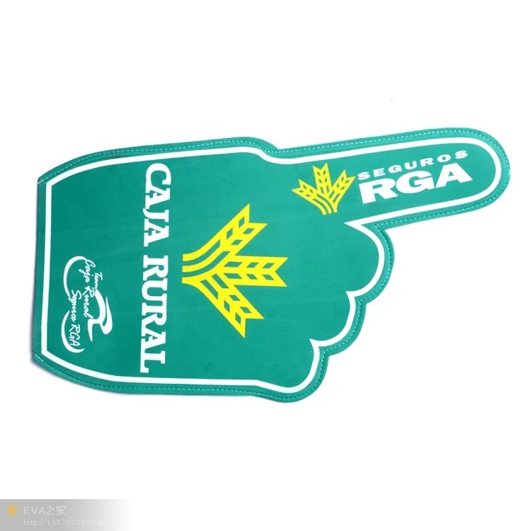 custom design promotional hand mitt cheering  finger eva foam hand