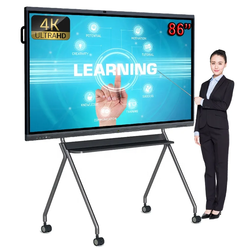 86 Inch Full Interactive Touch Screen Whiteboard Economical Flat Panel for Office School Classroom Full Interactive Features