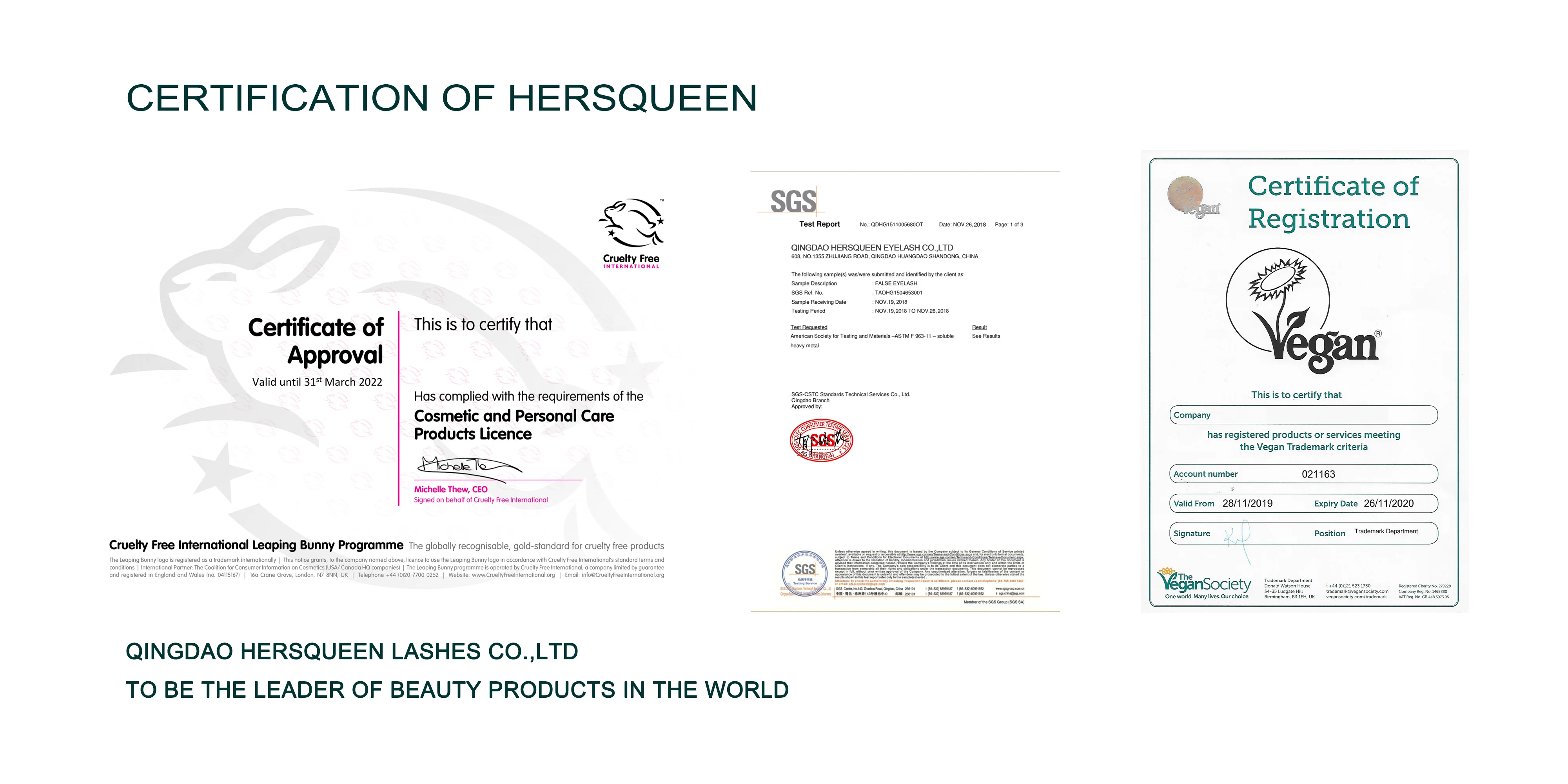 CERTIFICATION OF HERSQUEEN