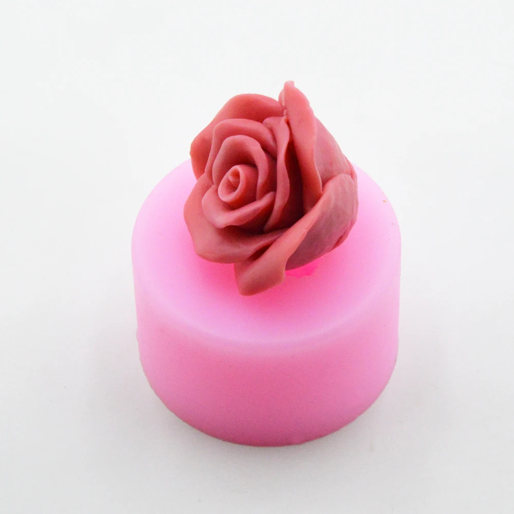 Силиконовая 3D форма для украшения торта в виде Розы, печенья, шоколада, свечи, желе, свадебной помадки