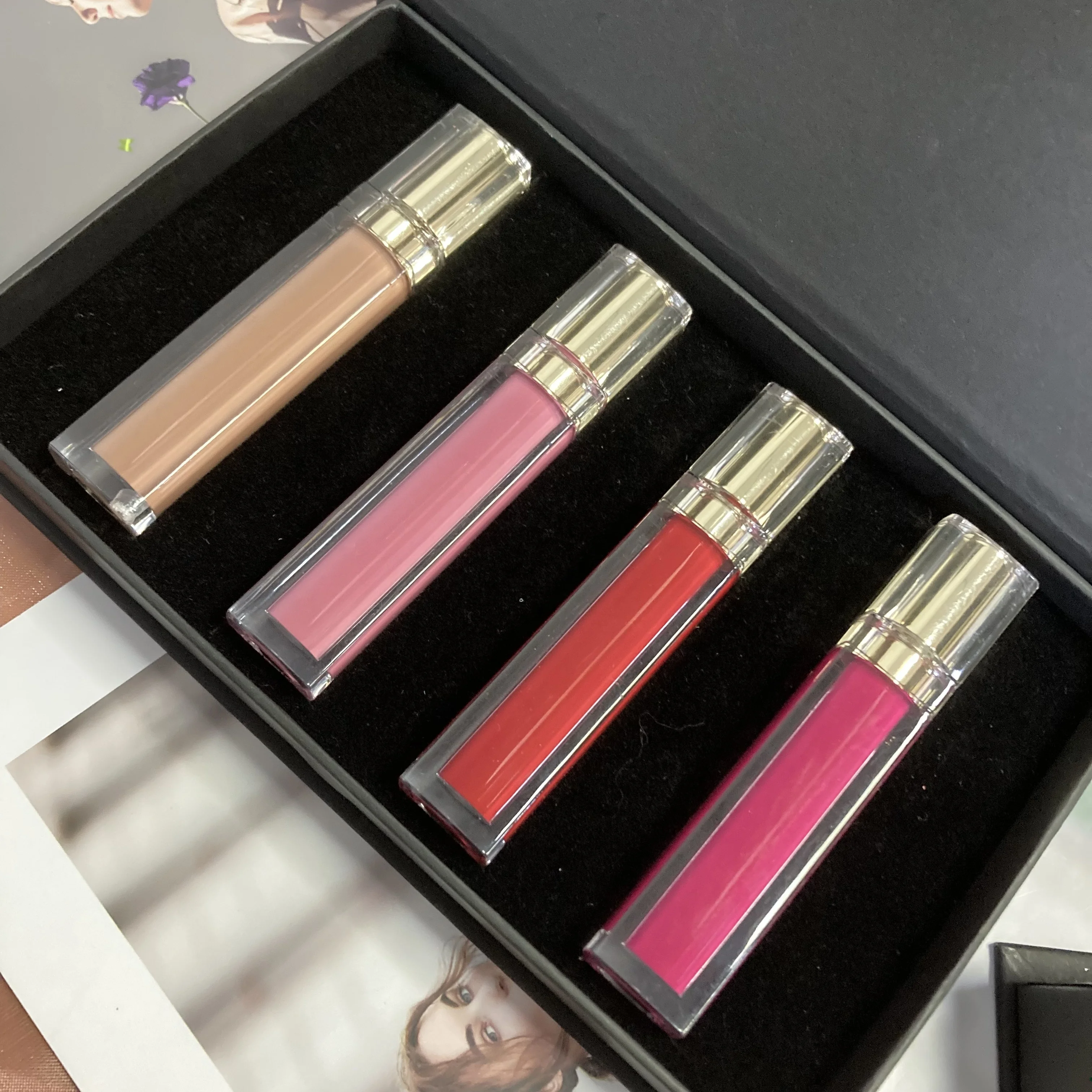 Liquid Matte 6pcs Lipstick Set Waterproof Makeup Lip Gloss Long-lasting Lipgloss Kit Cosmetics