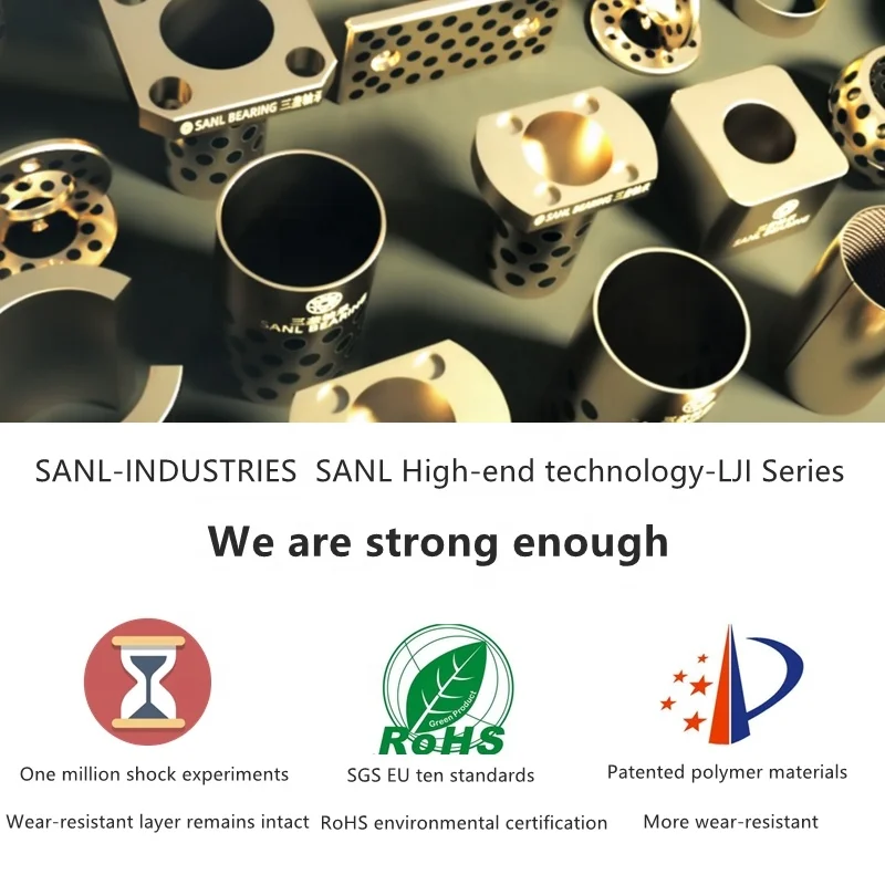 SF-1 18*16*10 Bushing Multi Layer Straight Self-lubricating Bushing DU Compound Copper Sleeve Plain Bearing PTFE Sleeve