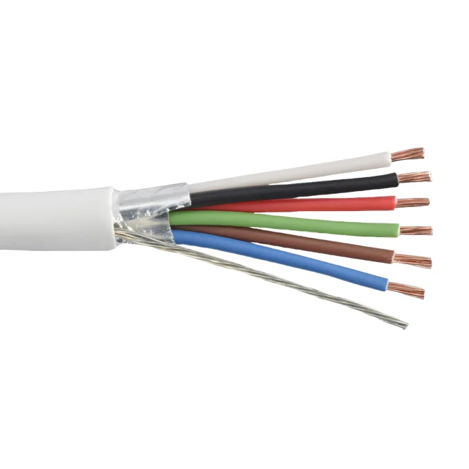 Heavy Duty Armored Security Cable 8Core 14AWG Solid Copper with Steel Wire Mesh and PE Jacket for Outdoor Applications