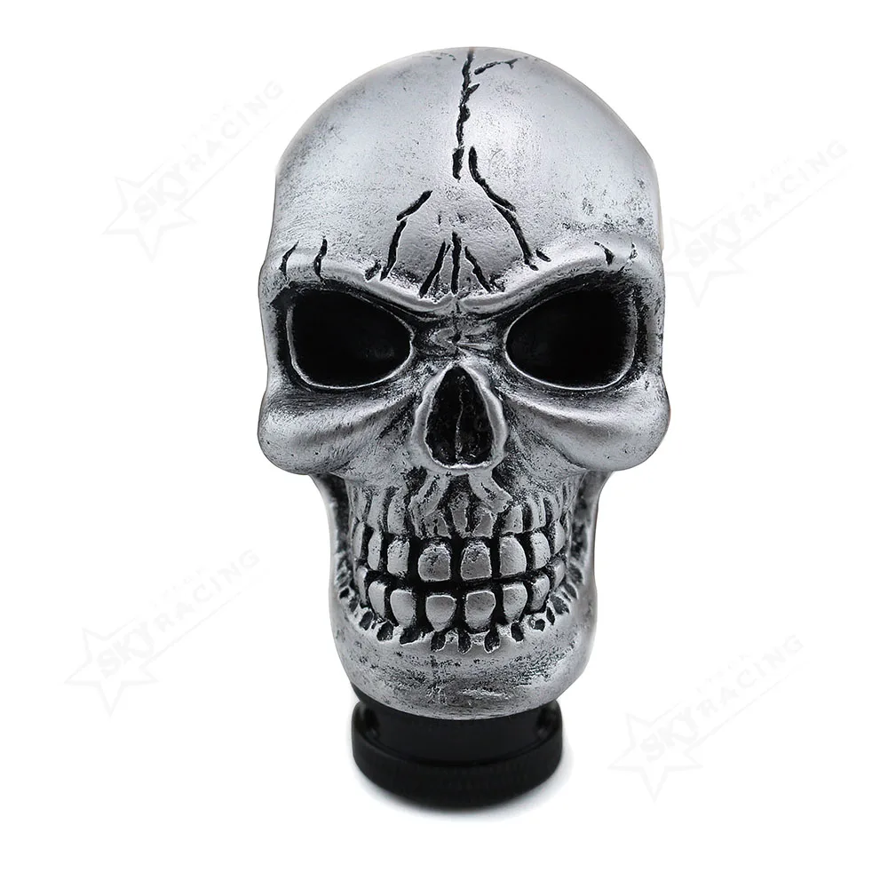 Custom personality resin skull shape gear shift knob handle car decoration