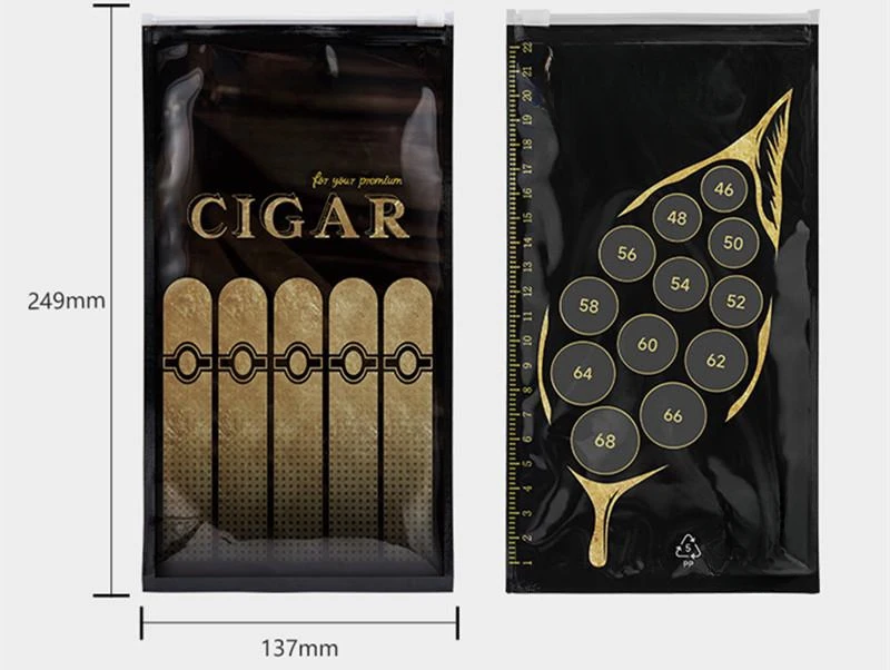 Foray Accept Custom Design Smell Proof Moisturizing Clear Resealable Ziplock Tobacco Cigar Humidor Bags