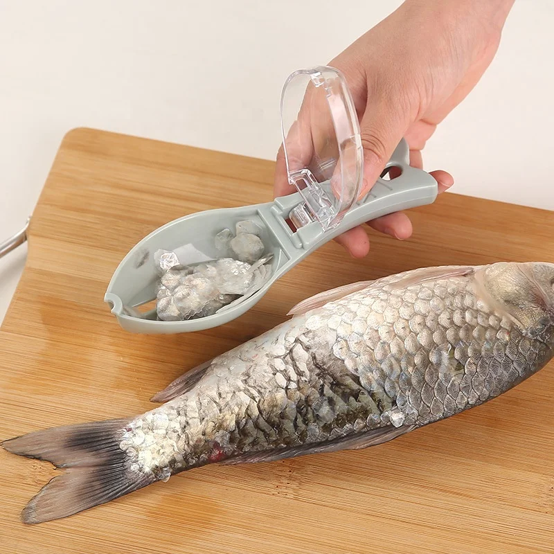 Kitchen Gadgets Plastic Cleaning Fish Skin Scraping Scales Planing Fast Scales Peeling Scraper Fish Scale Remover