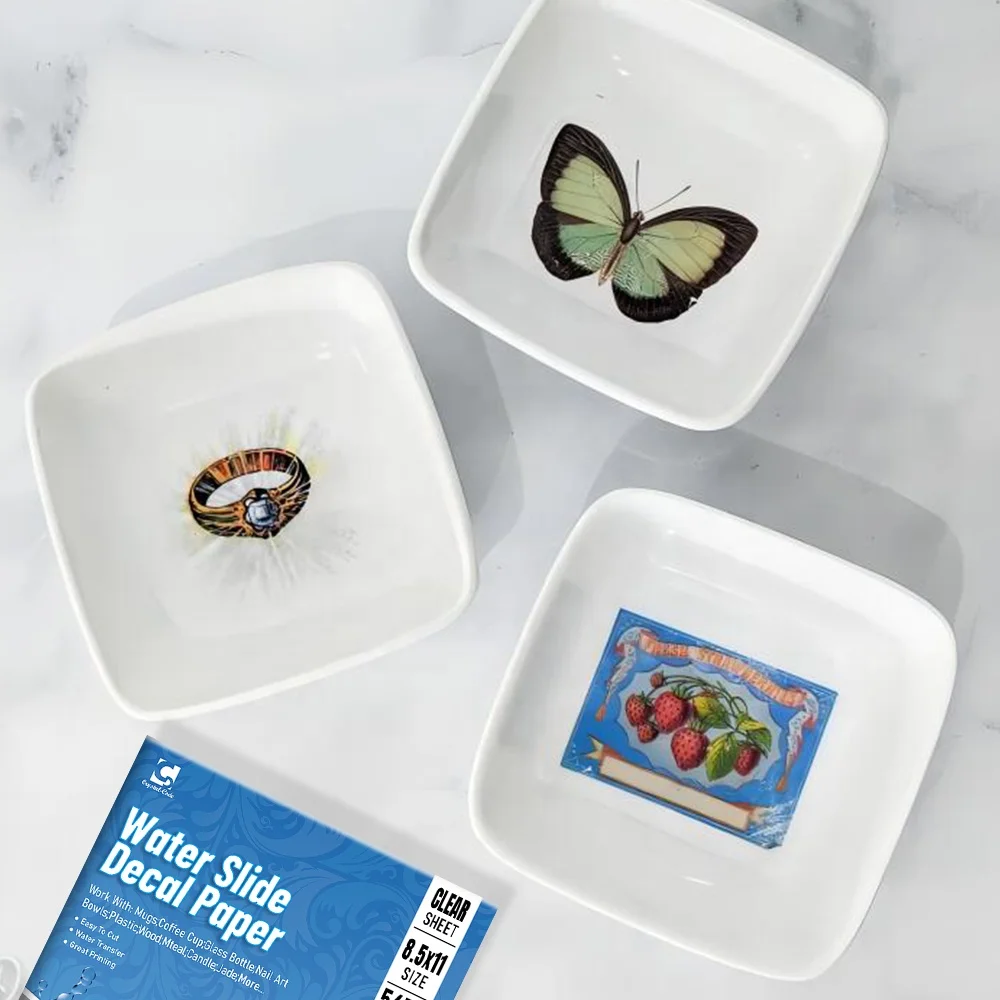 New Products Metal Transfer Sticker Custom Heat Water Proof Ceramic Printer Clear Waterslide Decal Paper For Inkjet Printing