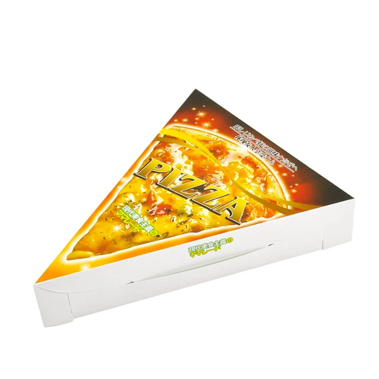 Restaurant Take Out Delivery Triangle Black Pizza Cone Box Caja De Pizza