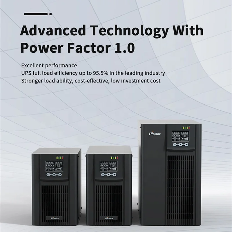 1KW 1000W Online Uninterruptible Power Supply 36V PF1.0 Single Phase High Frequency UPS with RS-232 and optional SNMP Card