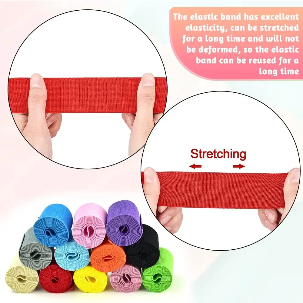 20mm-50mm Wide Knit Elastic Spool Heavy Stretch High Elasticity Band Polyester/Nylon Woven Elastic Webbing Tape