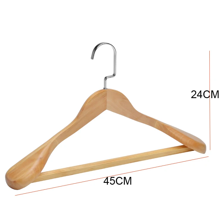 2024 Betterall Wooden Hangers in Natural Dark Walnut Luxury Wooden Coat Suit Clothes Hanger